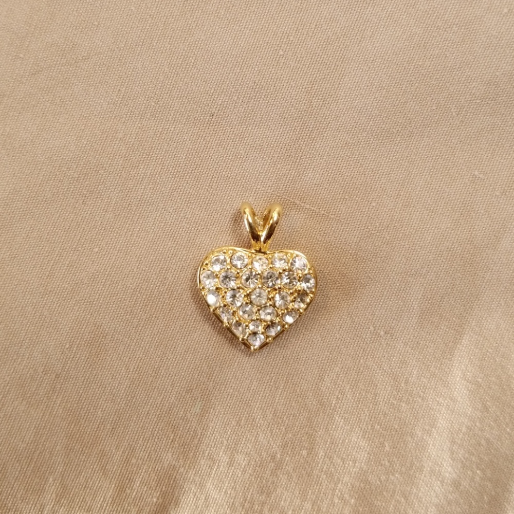 Crystal Puff Heart Pendant